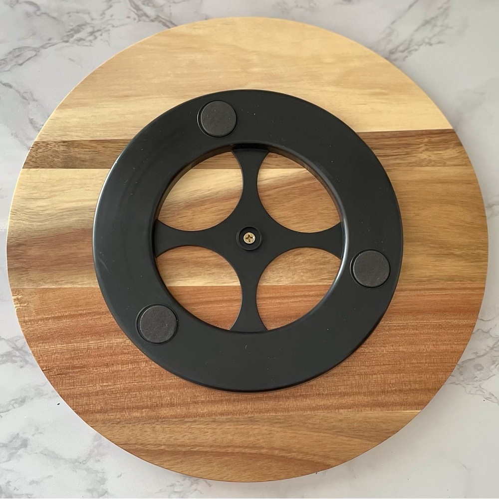 Lazy Susan Acacia Wood 10.8” Round NWT - Picture 6 of 10